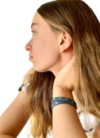 Damen-Armband/Wickelarmband jeansblau
